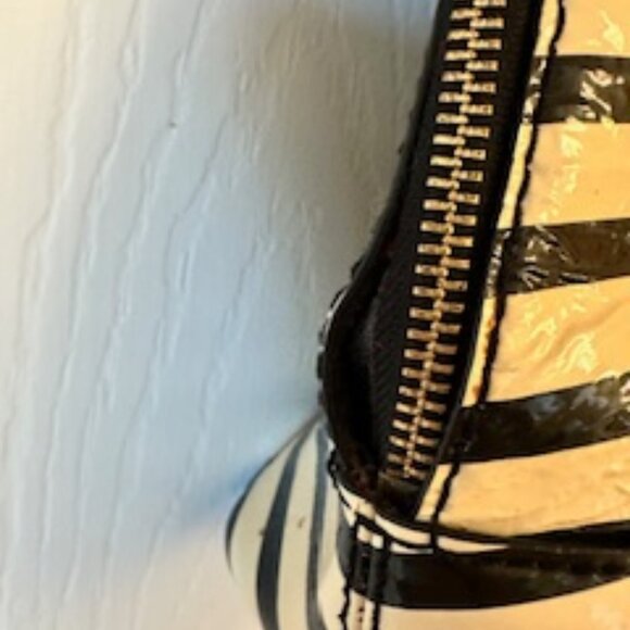 Kate Spade Black and Cream Striped Satchel - Picture 4 of 8